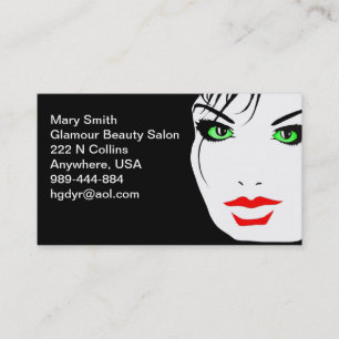 Woman's Face with Green Eyes Business Card