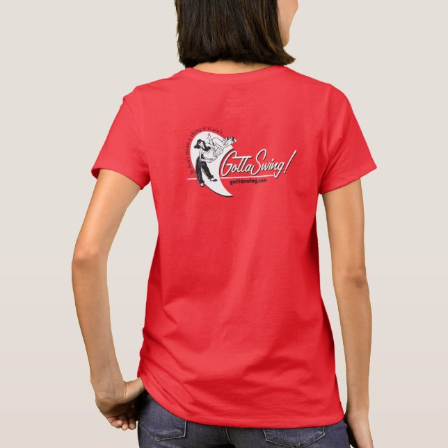Woman's Gottaswing Red Tee (Back)