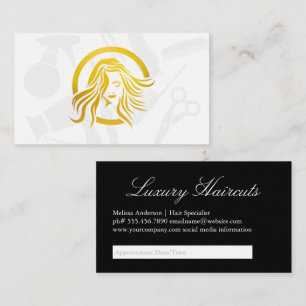 Womans Hair and Beauty   Appointment Card