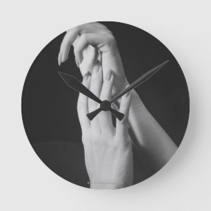 Womans Hands Round Clock