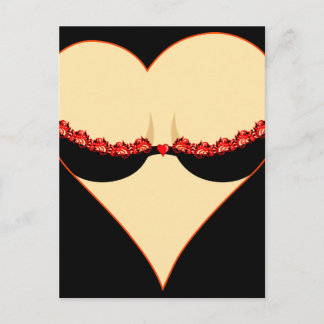 woman's heart postcard