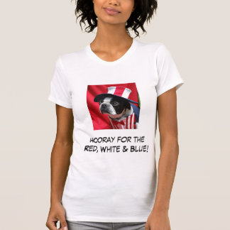 Woman's Hooray for the Red & Blue Boston T-Shirt