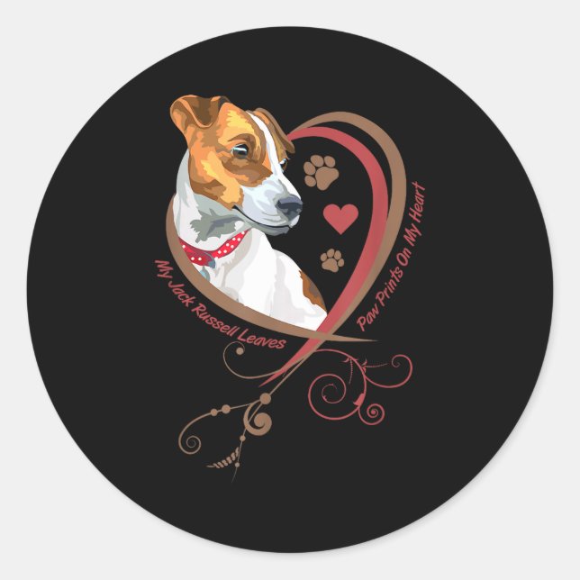 Womans Jack Russell Terrier Shirt Parson Russell T Classic Round Sticker (Front)