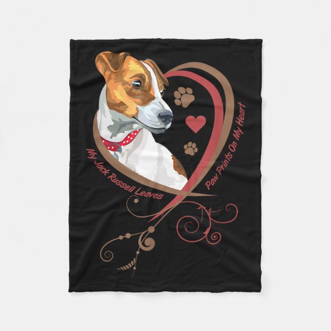 Womans Jack Russell Terrier Shirt Parson Russell T Fleece Blanket (Front)