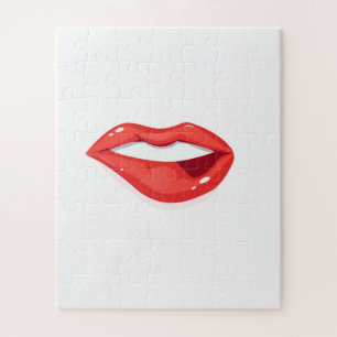 Womans Lips Jigsaw Puzzle