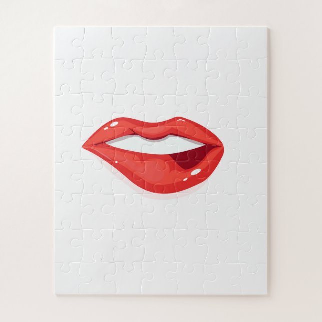 Womans Lips Jigsaw Puzzle (Vertical)