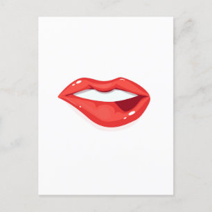 Womans Lips Postcard