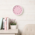 Woman's Pastel Pink with Black Numerals Bathroom 