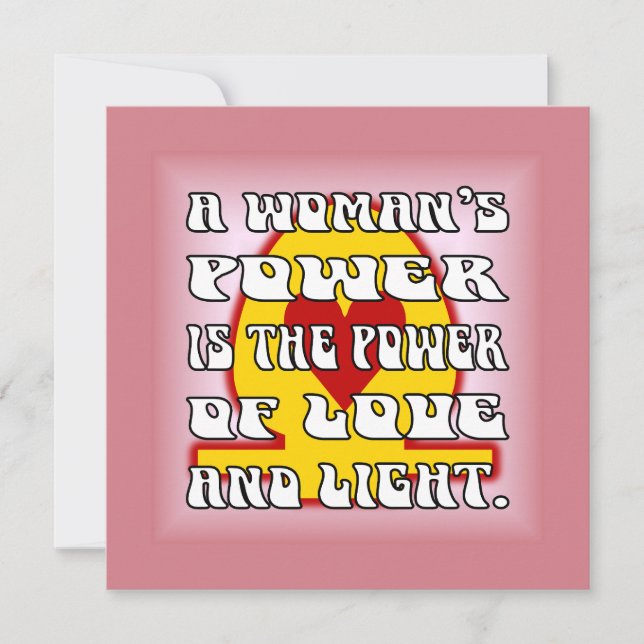 Woman's Power Card (Front)