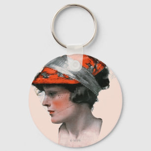 Woman's Profile Keychain