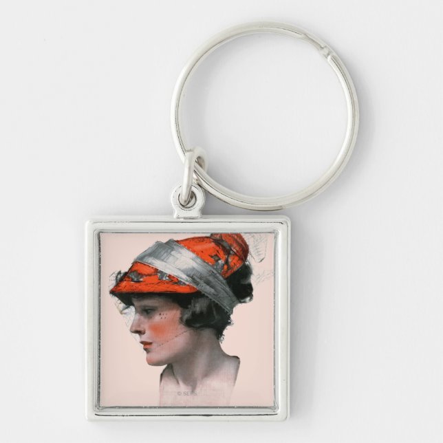 Woman's Profile Keychain (Front)