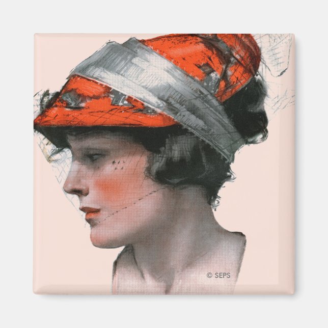 Woman's Profile Magnet (Front)