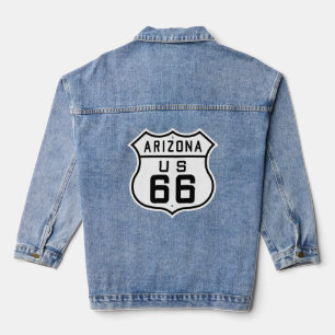 Woman's Route 66 Highway Sign Denim Jacket
