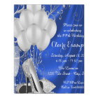 Womans Royal Blue and Silver Birthday Party