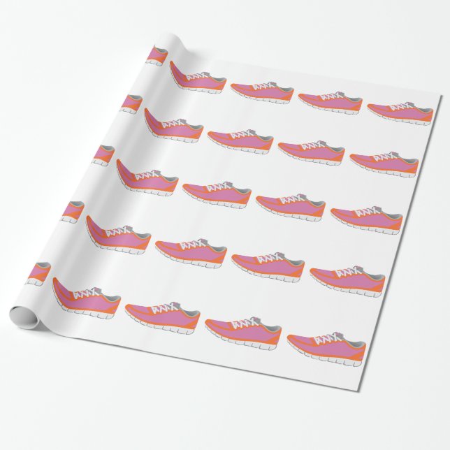 WOMANS RUNNING SHOE WRAPPING PAPER (Unrolled)