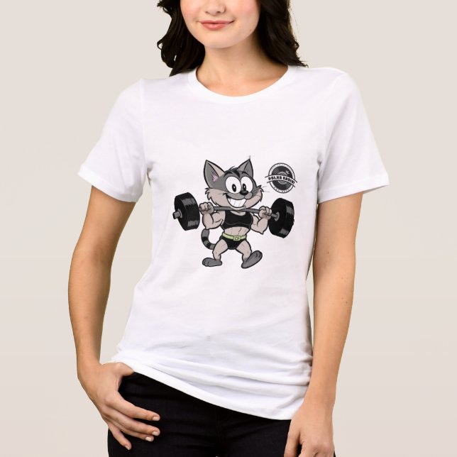 Woman's Workout T-Shirt Tri-Blend Shirt (Front)