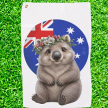 Wombat A Little Piece of Australia Golf Towel