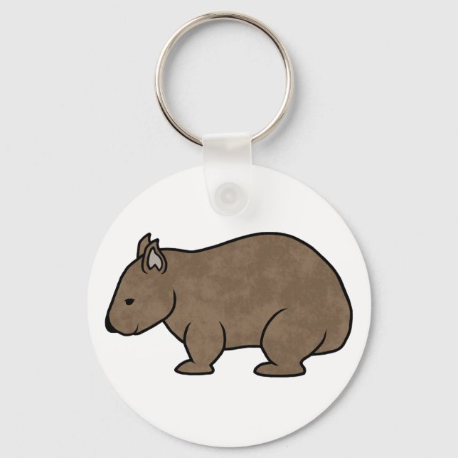 Wombat Graphic Keychain (Front)