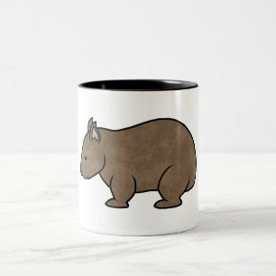 Wombat Graphic Two-Tone Coffee Mug