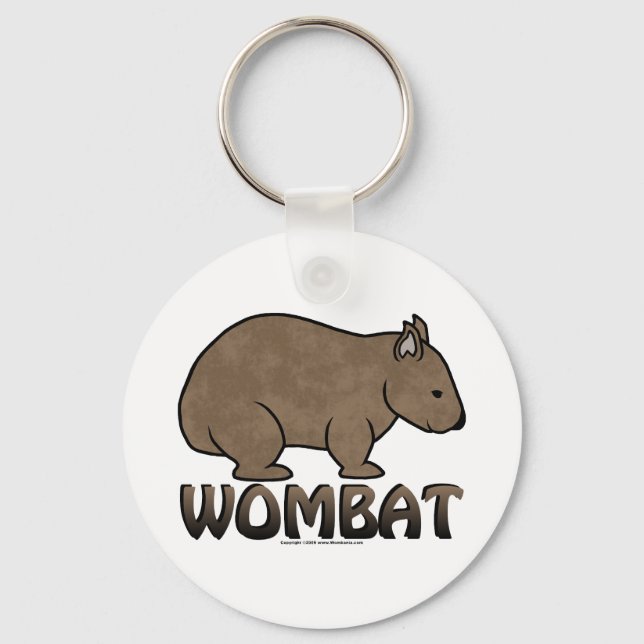 Wombat Logo II Keychain (Front)