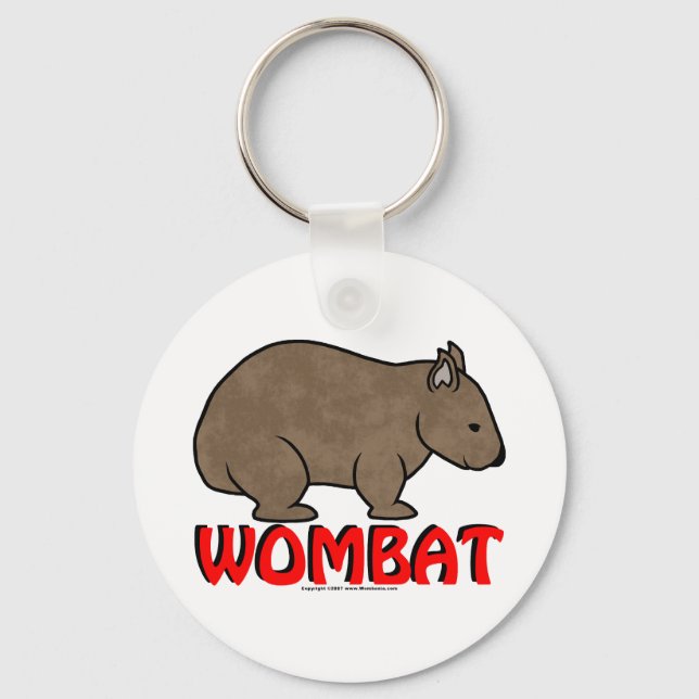 Wombat Logo Keychain (Front)