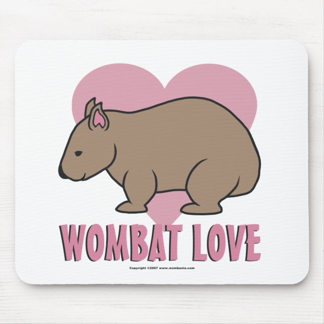 Wombat Love II Mouse Pad (Front)