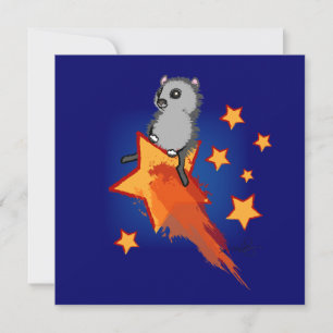 Wombat Riding A Shooting Star