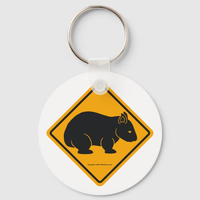 Wombat Sign (no text) Keychain (Front)