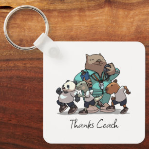 Wombat Thank You Coach Gift Sports Trainer Artwork Keychain