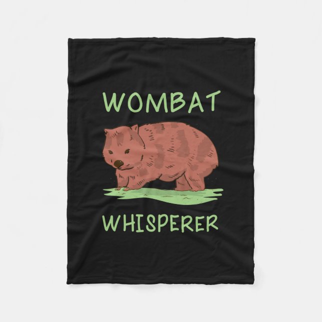 Wombat Whisperer Fleece Blanket (Front)