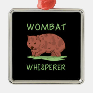 Wombat Whisperer Metal Ornament