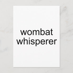 wombat whisperer postcard
