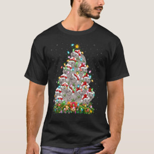 Wombat Xmas Lights Santa Wombat Christmas Tree T-Shirt