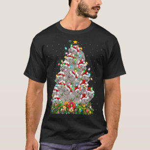 Wombat Xmas Lights Santa Wombat Christmas Tree T-Shirt