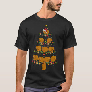 Wombat Xmas Tree Gift Santa Hat Wombat Christmas T T-Shirt