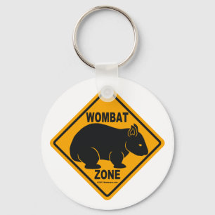 Wombat Zone Sign Keychain