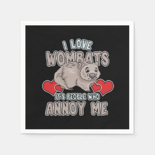 Wombats Poop Cubes Wombat Owner Australian Gift I  Napkin