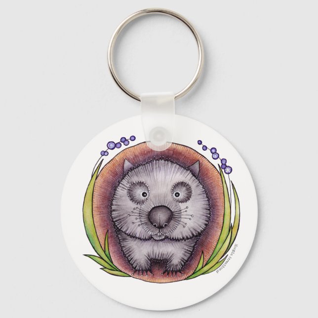 'Wombie' the wombat Key Chain (Front)