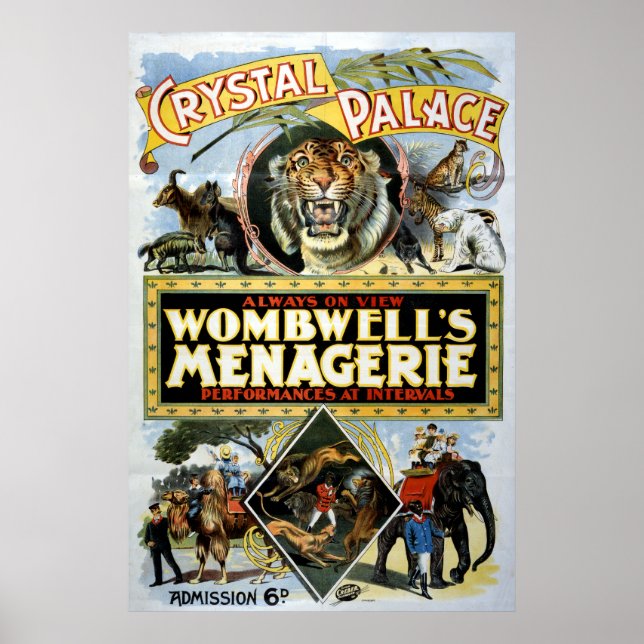 Wombwell's Menagerie Crystal Palace Poster (Front)