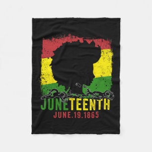 Women 1865 June 19 Afro Girl Independence Day Fleece Blanket