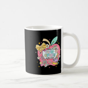 Women 1st Grade Teacher Squad Apple Leopard Back T Coffee Mug