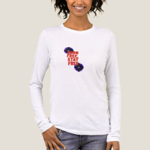 Women 4th of July Patriotic T-Shirt USA Flag Freed