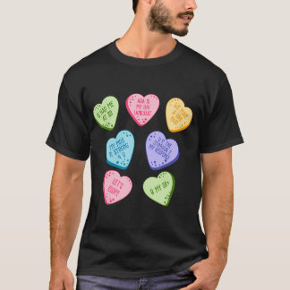 Women Aba Valentine Heart Candy Applied Behaviour  T-Shirt