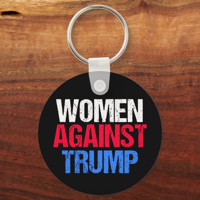 Women Against Trump 2024 Election Black Keychain (Front)