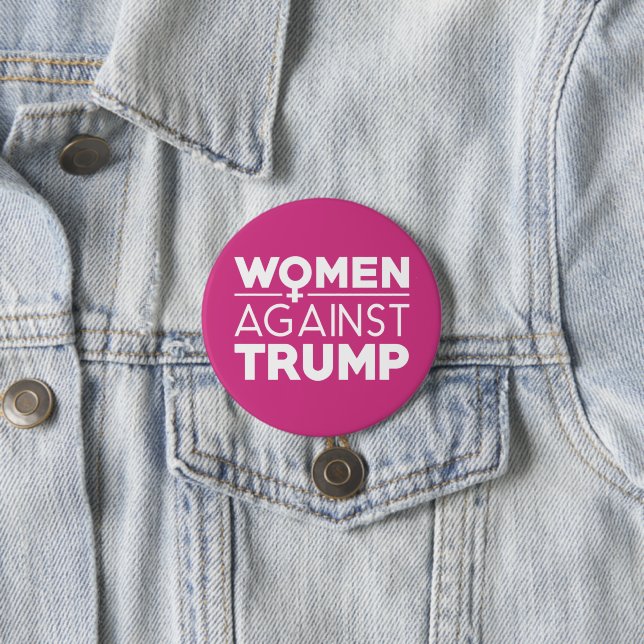 Women Against Trump 3 Inch Round Button (In Situ)