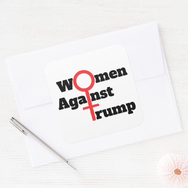 Women Against Trump Sticker (Envelope)