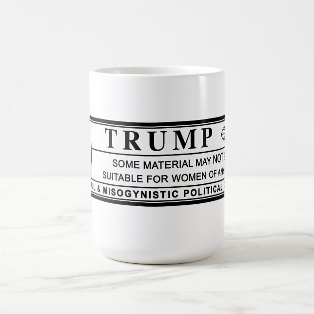 Women Against Trump Warning Label Coffee Mug (Center)