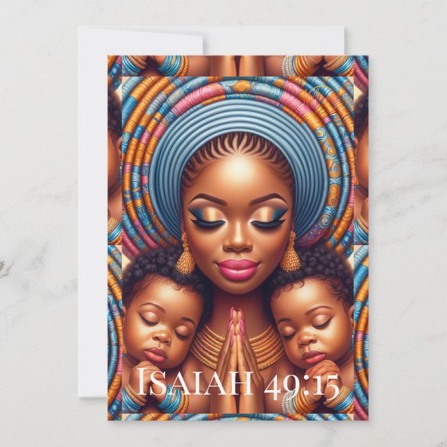 Women and child Isaiah 49:15: Thank You Card (Front)