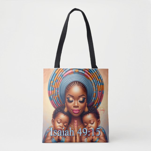Women and child Isaiah 49:15: Tote Bag (Front)