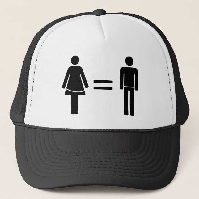 Women Are Equal To Men Feminist Trucker Hat (Front)